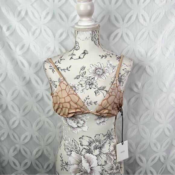 ONIA Alexa Print Triangle Bikini Top Size 8/M NWT - Picture 3 of 6